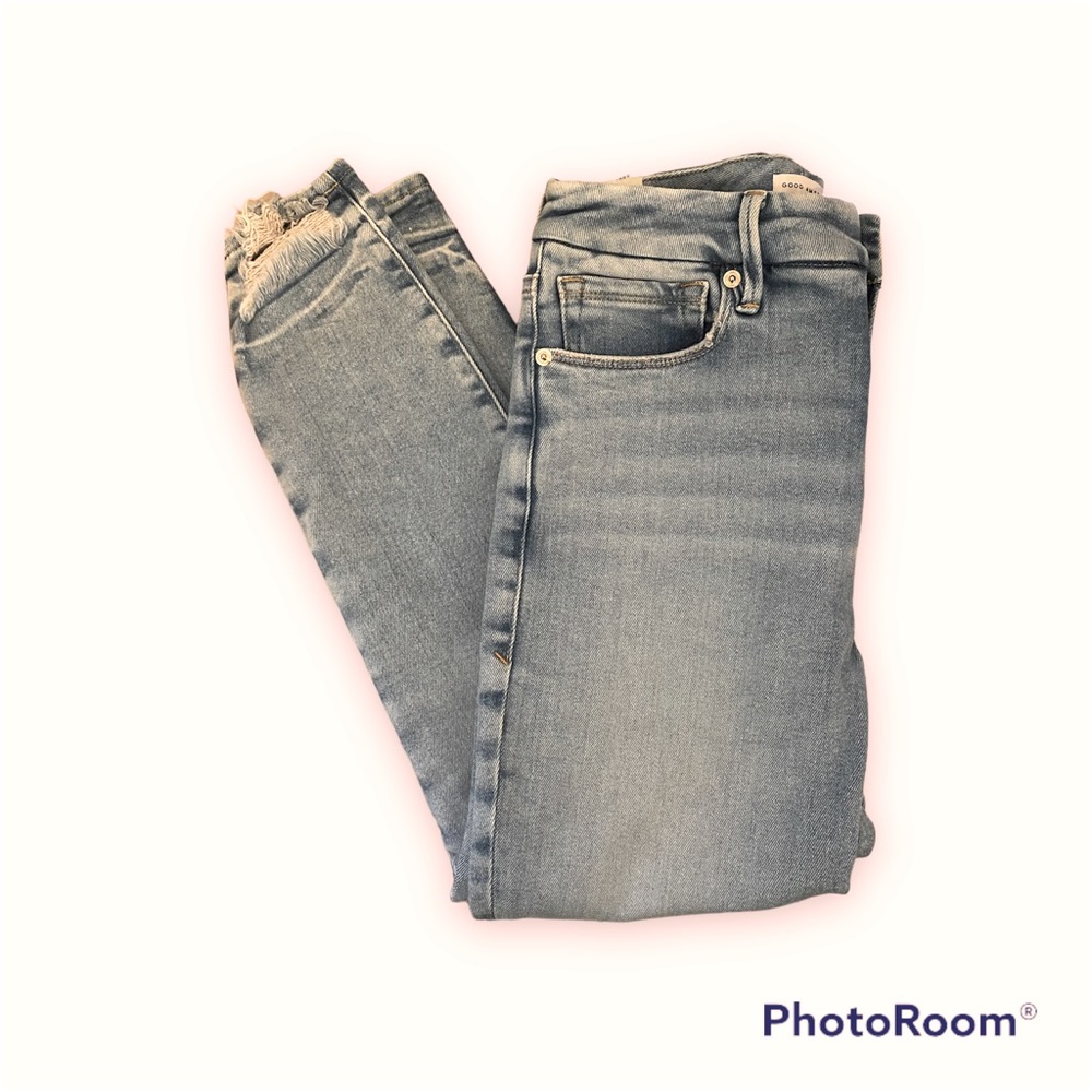 Good American Good Waist Crop Size 10 Skinny High Rise